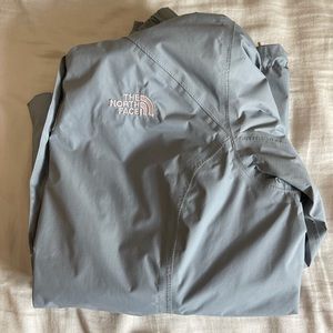 Grey/Pink North Face rain jacket